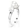 Bague cocktail Matrix, Perle de cristal, Taille ronde, Blanche, Métal rhodié - Swarovski, 5689629