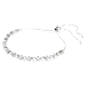 Bracelete Tennis Matrix, Crystal Pearl, Lapidação redonda, Branca, Lacado a ródio - Swarovski, 5689633