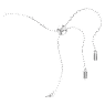 Matrix Tennis bracelet, Crystal pearl, Round cut, White, Rhodium plated - Swarovski, 5689633