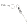 Dextera necklace, Pavé, Crystal pearl, White, Rhodium plated - Swarovski, 5689634