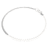 Dextera necklace, Pavé, Crystal pearl, White, Rhodium plated - Swarovski, 5689634