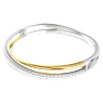 Hyperbola bangle, Round cut, White, Mixed metal finish - Swarovski, 5689720