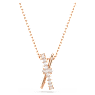 Pendente Hyperbola, Taglio misto, Twist, Bianco, Placcato color oro rosa - Swarovski, 5689788