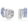 Connexus フープピアス, ミックスカット, ブルー, ロジウム・プレーティング - Swarovski, 5690030