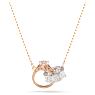 Connexus pendant, Mixed cuts, Heart, White, Mixed metal finish - Swarovski, 5690036