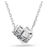 Connexus pendant, Mixed cuts, `Love is around`, Gray, Rhodium plated - Swarovski, 5690040