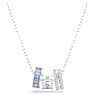 Connexus pendant, Mixed cuts, `Love is around`, Blue, Rhodium plated - Swarovski, 5690042