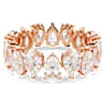 Matrix Vittore ring, Pear cut, White, Rose gold-tone finish - Swarovski, 5690090