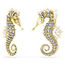 Idyllia Clipörhängen, Kristallpärla, Sjöhäst, Vit, Guldfärgad plätering - Swarovski, 5690097