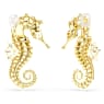 Idyllia Clipörhängen, Kristallpärla, Sjöhäst, Vit, Guldfärgad plätering - Swarovski, 5690097
