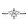 Bague Galaxy, Diamants de synthèse 0,5 ct tw, Forme ronde, Or blanc 18 carats - Swarovski, 5690386