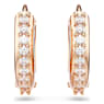 Anneaux d'oreilles Matrix, Taille ronde, Blanches, Placage de ton or rosé - Swarovski, 5690669