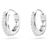 Anneaux d'oreilles Matrix, Taille ronde, Blanches, Métal rhodié - Swarovski, 5690670