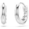 Anneaux d'oreilles Matrix, Taille ronde, Blanches, Métal rhodié - Swarovski, 5690670