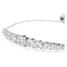 Matrix bracelet, Gradient of round cuts, White, Rhodium plated - Swarovski, 5690677