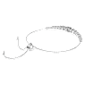 Matrix bracelet, Gradient of round cuts, White, Rhodium plated - Swarovski, 5690677