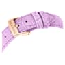 Octea Chrono watch, Swiss Made, Leather strap, Purple, Rose gold-tone finish - Swarovski, 5690804