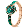 Matrix Bangle นาฬิกา, Swiss Made, สายนาฬิกาคริสตัล, เขียว, เคลือบโทนสีแชมเปญโกลด์ - Swarovski, 5690808