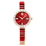 Reloj Matrix Bangle, Fabricado en Suiza, Pulsera de cristal, Rojo, Acabado tono oro rosa - Swarovski, 5690811