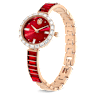 Reloj Matrix Bangle, Fabricado en Suiza, Pulsera de cristal, Rojo, Acabado tono oro rosa - Swarovski, 5690811