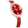 Reloj Matrix Bangle, Fabricado en Suiza, Pulsera de cristal, Rojo, Acabado tono oro rosa - Swarovski, 5690811