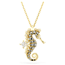 Idyllia pendant, Crystal pearls, Seahorse, White, Gold-tone plated - Swarovski, 5690874