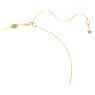 Idyllia pendant, Crystal pearls, Seahorse, White, Gold-tone plated - Swarovski, 5690874