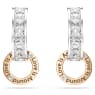 Connexus drop earrings, Mixed cuts, `Love is around`, White, Mixed metal finish - Swarovski, 5691178