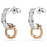 Connexus drop earrings, Mixed cuts, `Love is around`, White, Mixed metal finish - Swarovski, 5691178