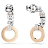 Connexus drop earrings, Mixed cuts, `Love is around`, White, Mixed metal finish - Swarovski, 5691178