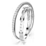 Hyperbola ring, Mixed cuts, White, Rhodium plated - Swarovski, 5691232
