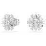 Idyllia Ohrstecker, Verschiedene Schliffe, Schneeflocke, Weiß, Rhodiniert - Swarovski, 5691483