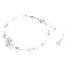 Braccialetto Idyllia, Taglio misto, Fiocco Di Neve, Bianco, Placcato rodio - Swarovski, 5691485