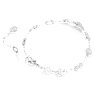 Braccialetto Idyllia, Taglio misto, Fiocco Di Neve, Bianco, Placcato rodio - Swarovski, 5691485