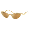 Sunglasses, Cat-eye shape, SKU001, Gold tone - Swarovski, 5691642