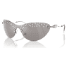 Occhiali da sole, Mascherina, Tono argentato - Swarovski, 5691643