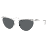 Sunglasses, Oval shape, SK7017, Silver tone - Swarovski, 5691646