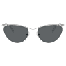 Sunglasses, Oval shape, SK7017, Silver tone - Swarovski, 5691646