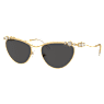 Sunglasses, Oval shape, SK7017, Gold tone - Swarovski, 5691647