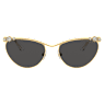 Sunglasses, Oval shape, SK7017, Gold tone - Swarovski, 5691647
