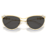 Sunglasses, Oval shape, SK7017, Gold tone - Swarovski, 5691647