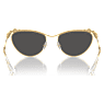 Sunglasses, Oval shape, SK7017, Gold tone - Swarovski, 5691647