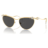 Sunglasses, Oval shape, SK7017, Gold tone - Swarovski, 5691647
