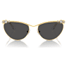 Sunglasses, Oval shape, SK7017, Gold tone - Swarovski, 5691647