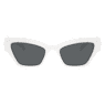 Sunglasses, Cat-eye shape, White - Swarovski, 5691696