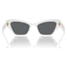 Sunglasses, Cat-eye shape, White - Swarovski, 5691696