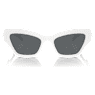 Sunglasses, Cat-eye shape, White - Swarovski, 5691696
