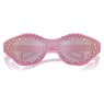 Óculos de sol, Formato de natação, Rosa - Swarovski, 5691734