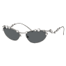 Sunglasses, Cat-eye shape, SKU001, Silver tone - Swarovski, 5691743