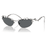 Sunglasses, Cat-eye shape, SKU001, Silver tone - Swarovski, 5691743